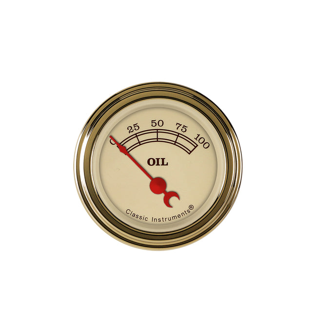 Classic Instruments Vintage 2-1/8" Oil Pressure Gauge - VT81GLC
