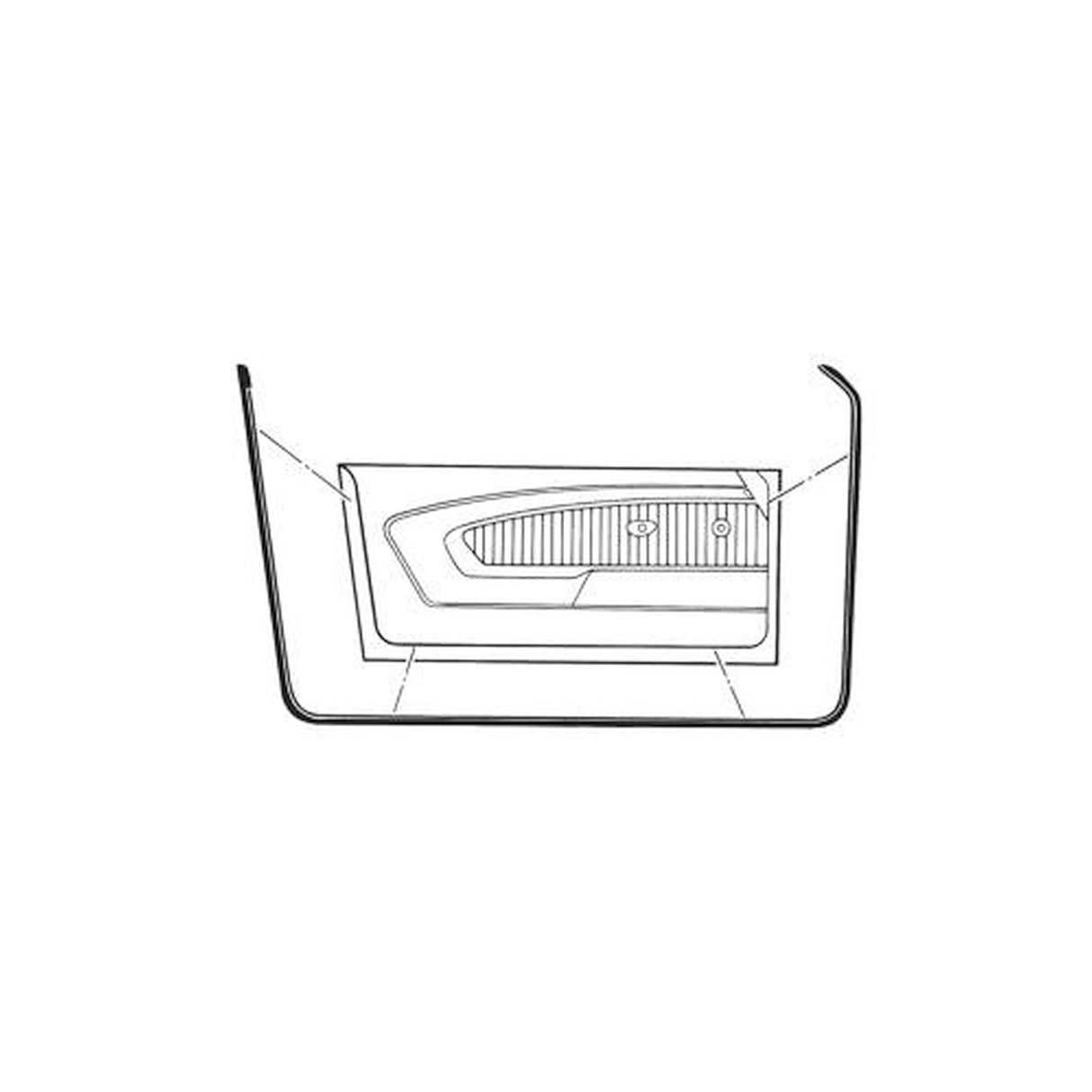 Scott Drake 71-73 Door Weatherstrips - D1ZZ-6520530-1A
