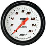 Classic Instruments Velocity White 2-5/8" Exhaust Gas Tempature Gauge - VS398WBLF