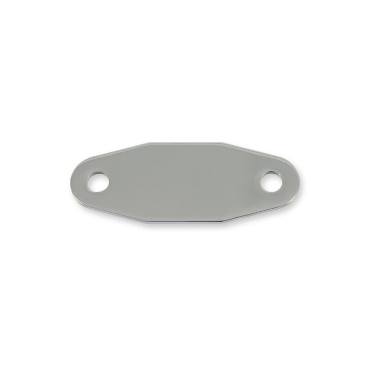 Mr Gasket Fuel Pump Block Off Plate - Chrome - 1517
