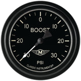 Classic Instruments Moal Bomber 2-5/8" Boost/Vac Gauge - MA341BLF