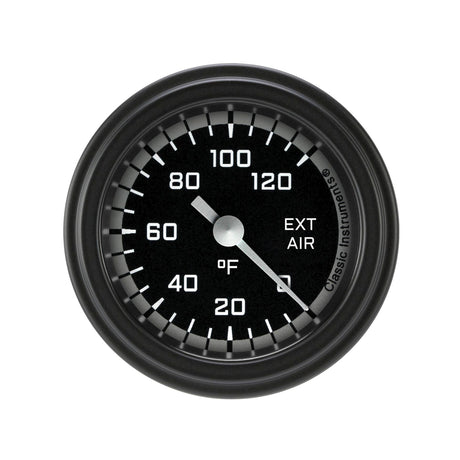 Classic Instruments Autocross Gray 2 1/8" External Air Temp. Gauge - AX199GBLF