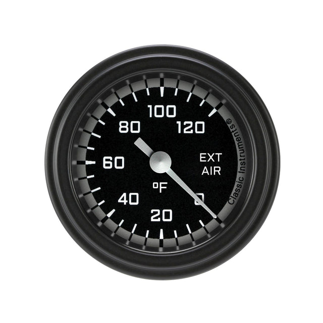 Classic Instruments Autocross Gray 2 1/8" External Air Temp. Gauge - AX199GBLF