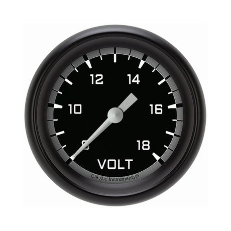 Classic Instruments Autocross Gray 2 5/8" Voltage Gauge - AX330GBPF