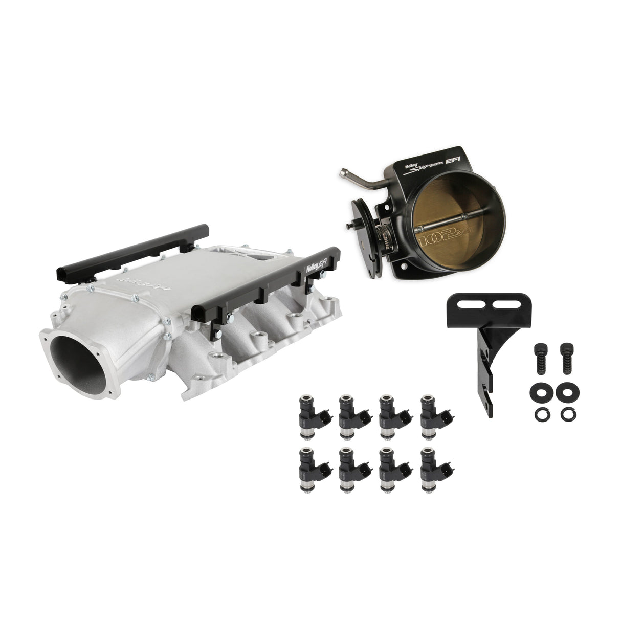 Holley EFI Gen V LT Ultra Lo-Ram Natural Kit with 102mm TB and 42lb injectors - 300-719-42K