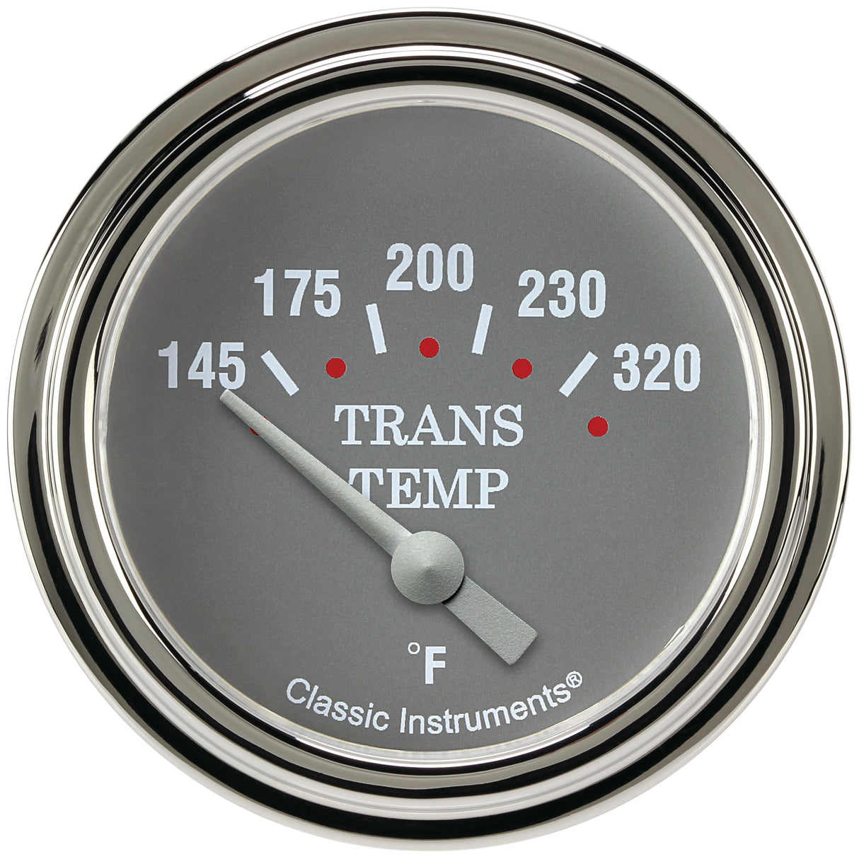 Classic Instruments Silver Gray 2-5/8" Transmission Temperature Gauge - SG227SLF