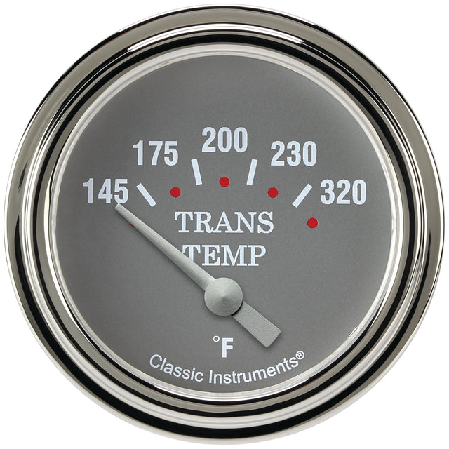 Classic Instruments Silver Gray 2-5/8" Transmission Temperature Gauge - SG227SLF