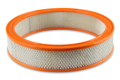 Holley Air Filter - 14"x3" - White Paper Element - Orange Ring - 120-179