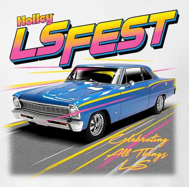 Holley 10515-2XHOL LS Fest Retro Ride Graphic Tee