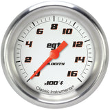 Classic Instruments Velocity White 2-5/8" Exhaust Gas Tempature Gauge - VS398WAPF