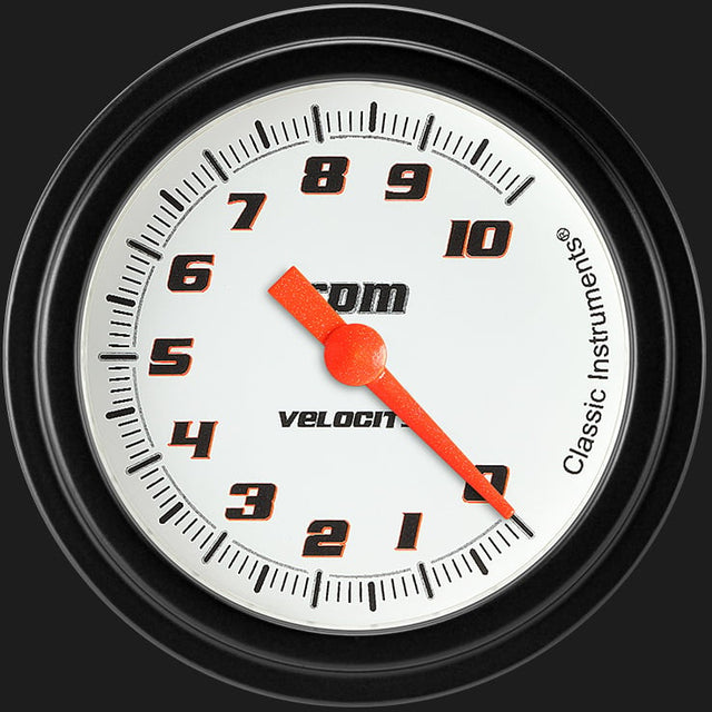 Classic Instruments Velocity White 2 5/8" Tachometer - VS383WBLF