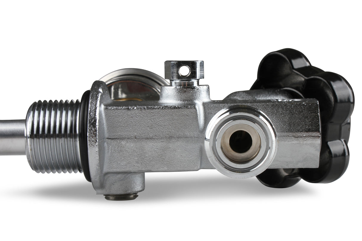 NOS 10 lb. Bottle Super Hi-Flow Valve Assembly with Siphon Tube and Black Gauge - 16137ABNOS
