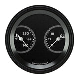 Classic Instruments AutoCross Gray 3-3/8" Temperature & Volt Dual Gauge - AX74GBLF