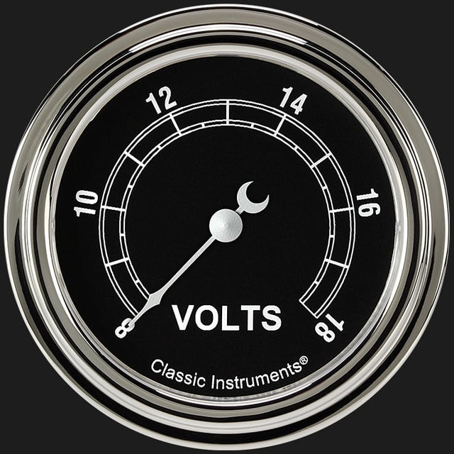 Classic Instruments Traditional 2 5/8" Voltage Gauge - TR330SLF
