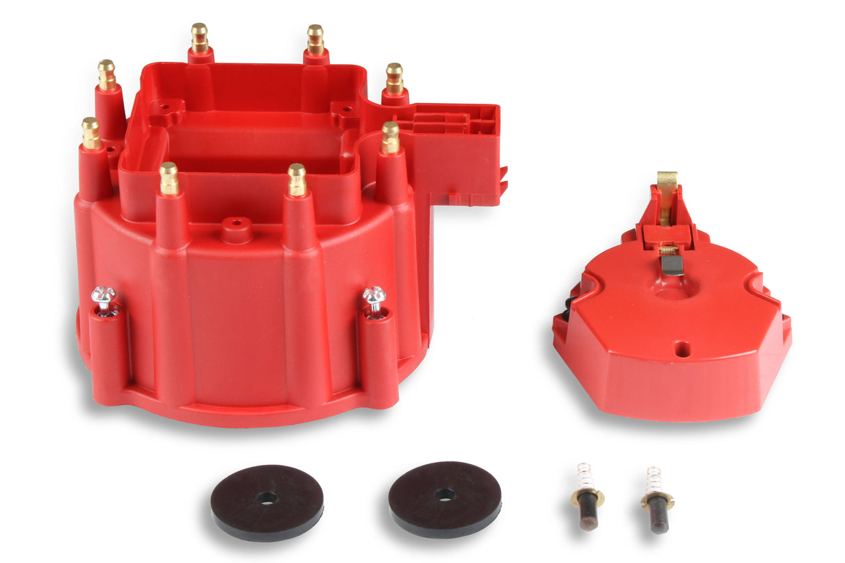 MSD Distributor Cap and Rotor - GM HEI - Red - 8416
