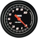 Classic Instruments Velocity Black 2-5/8" Tachometer Gauge - VS383BBLF