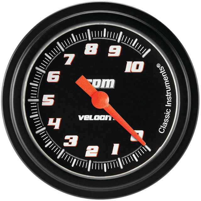 Classic Instruments Velocity Black 2-5/8" Tachometer Gauge - VS383BBLF