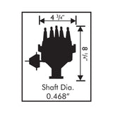 MSD Ford 289/302 Ready-To-Run Distributor, Steel Gear - 83521
