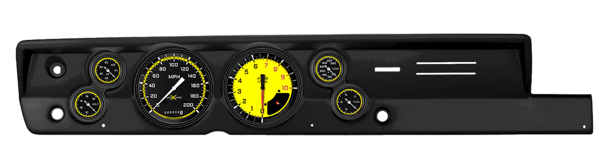 Classic Instruments AutoCross Yellow Series full-sweep - CDPB67AXY151BL