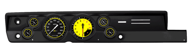 Classic Instruments AutoCross Yellow Series full-sweep - CDPB67AXY151BL