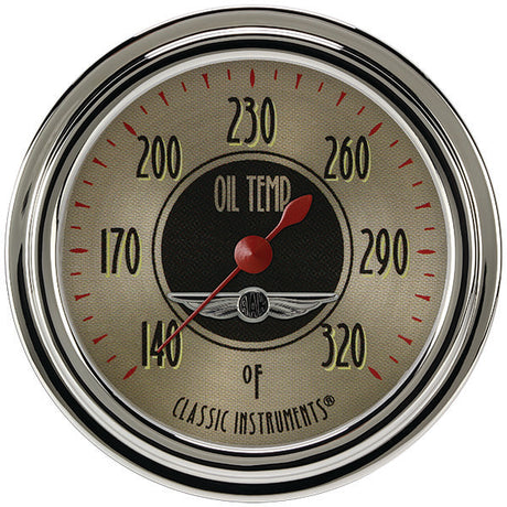 Classic Instruments All American Nickel 2 5/8" Oil Temperature Gauge - AN328SLC