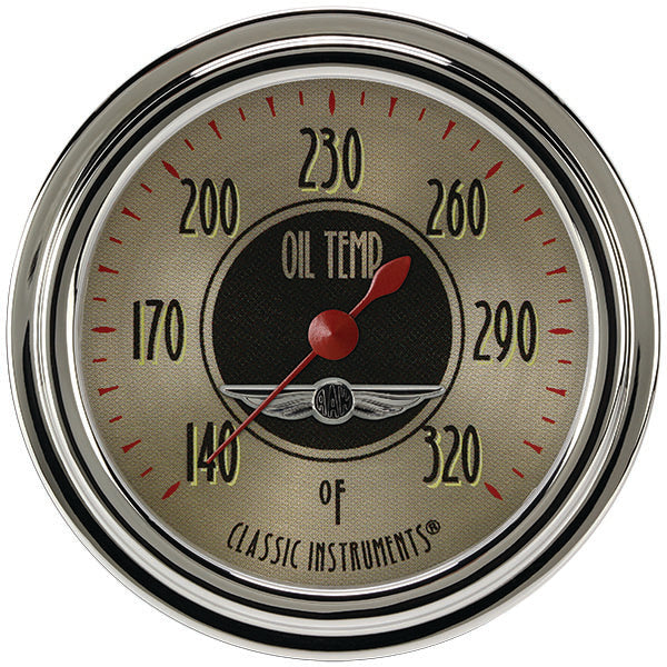 Classic Instruments All American Nickel 2 5/8" Oil Temperature Gauge - AN328SLC
