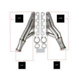 Flowtech Small Block Ford Turbo Headers - Natural 304 Stainless Steel - 12167FLT