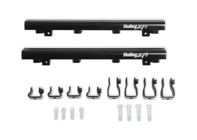 Holley 534-261 Replacement Fuel Rail Kit For Lo-Ram Dual Injector Manifolds
