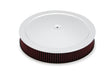 Holley 120-4530 4500 drop base air cleaner chrome w/3" red washable gauze filter