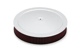 Holley 120-4530 4500 drop base air cleaner chrome w/3" red washable gauze filter