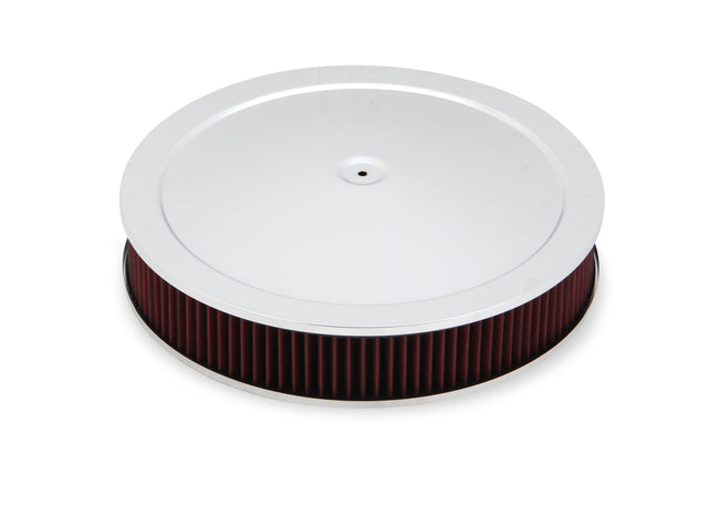 Holley 120-4530 4500 drop base air cleaner chrome w/3" red washable gauze filter