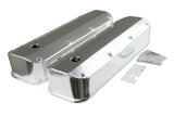 Mr Gasket Fabricated Aluminum Valve Covers - Silver Finish - 6874G