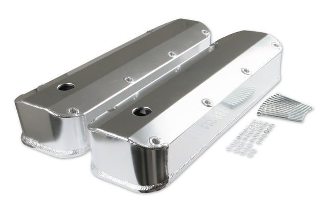 Mr Gasket Fabricated Aluminum Valve Covers - Silver Finish - 6874G