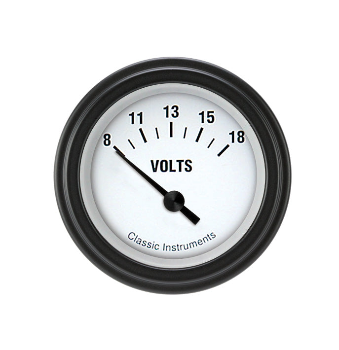 Classic Instruments White Hot 2-1/8" Volt Gauge - WH30BLF