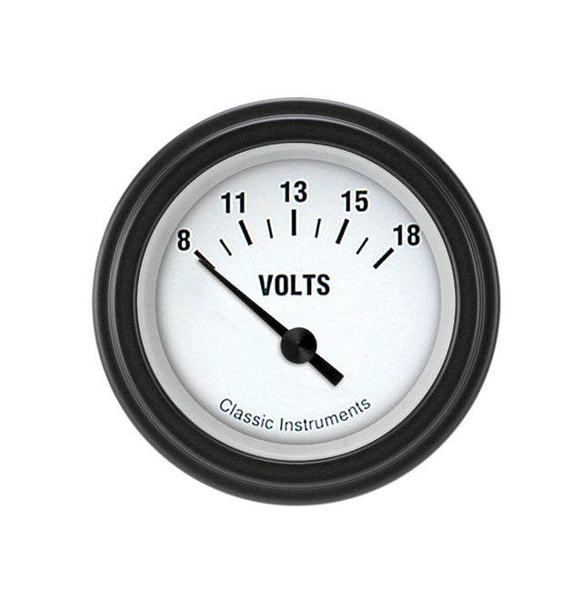 Classic Instruments White Hot 2-1/8" Volt Gauge - WH30BLF