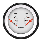 Classic Instruments Velocity White 3 3/8" Dual - VS72WBLF