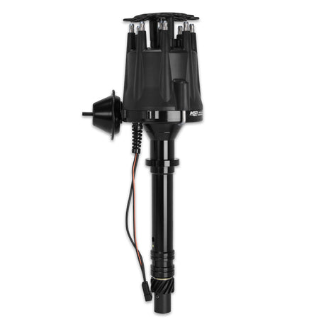 MSD Black Chevy V8 Pro-Billet Distributor with Vacuum Advance - 83613
