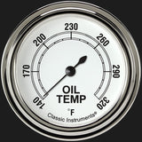 Classic Instruments Classic White 2 5/8" Oil Temperature Gauge - CW328SLF
