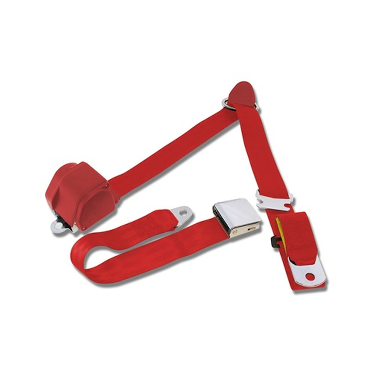 Scott Drake 1964.5-73 Mustang 3-Point Seat Belt-Bright Red - SB-3P-BR