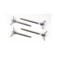 Mr Gasket Valve Cover Y Wing Bolts - Chrome Plated - 4 pack - 9824