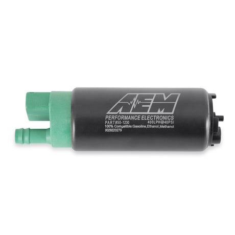 AEM 400LPH E85-COMPATIBLE HI FLOW IN-TANK FUEL PUMP - DOUBLE BARB - 50-1230