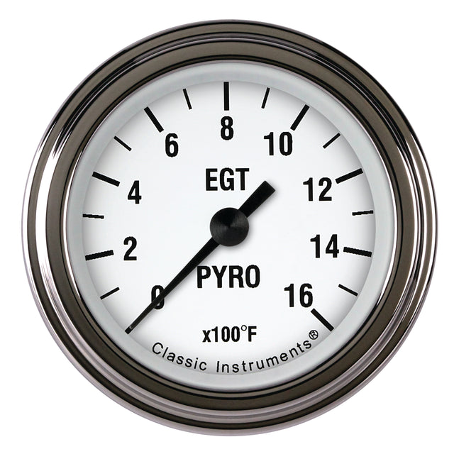 Classic Instruments White Hot 2 1/8" Exhaust Gas Temp. Gauge - WH198SLF