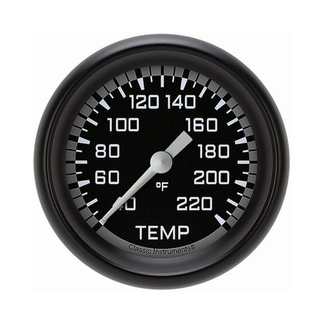 Classic Instruments Autocross Gray 2 5/8" Stock Eliminator Temp. Gauge - AX329GBPF