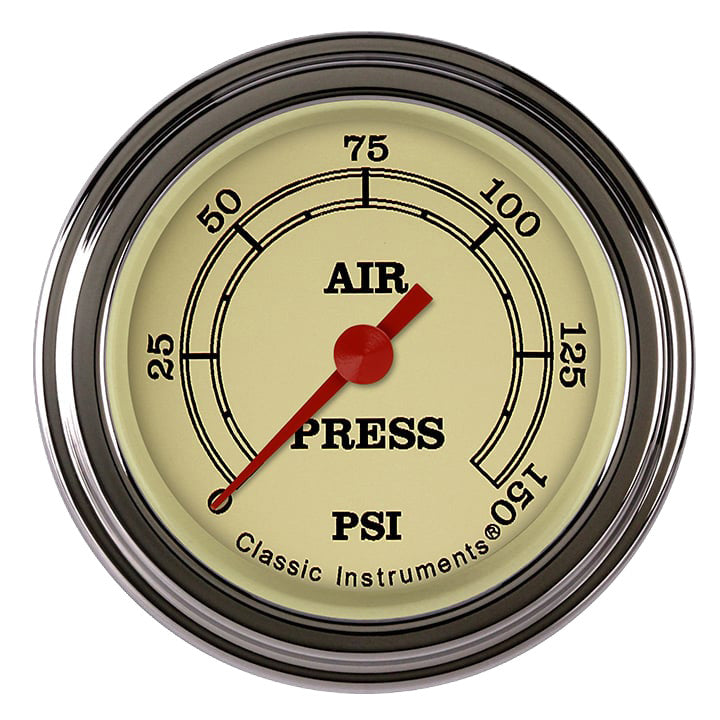 Classic Instruments Vintage 2-1/8" Air Pressure Gauge - VT118SLF