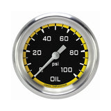 Classic Instruments Autocross Yellow 2-5/8" Oil Pressure Gauge - AX381YAPF