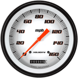 Classic Instruments Velocity White 4 5/8" Speedometer - VS56WBLF