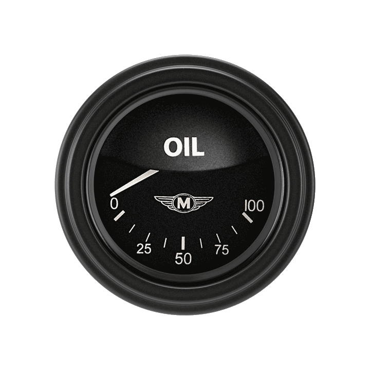 Classic Instruments Moal Bomber 2 1/8" Oil Pressure - MA81BLF