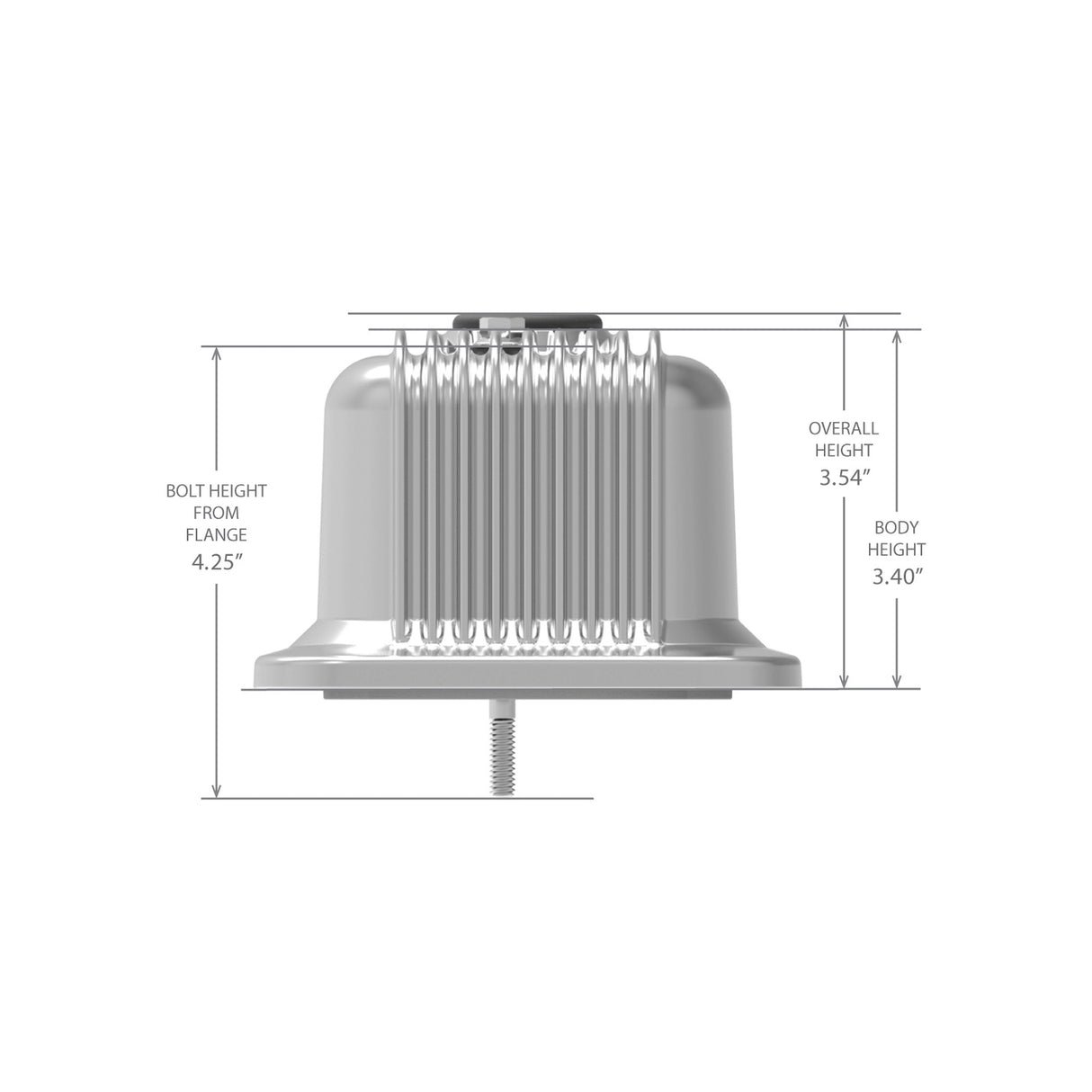 Holley 241-248 Vintage Finned Valve Cover - "" Script - SBC - Center Bolt - Polished