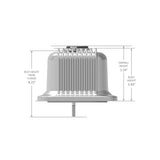 Holley 241-248 Vintage Finned Valve Cover - "" Script - SBC - Center Bolt - Polished