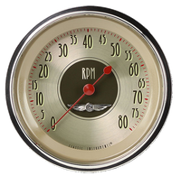 Classic Instruments All American Nickel 3-3/8" Tachometer Gauge - AN80SHC